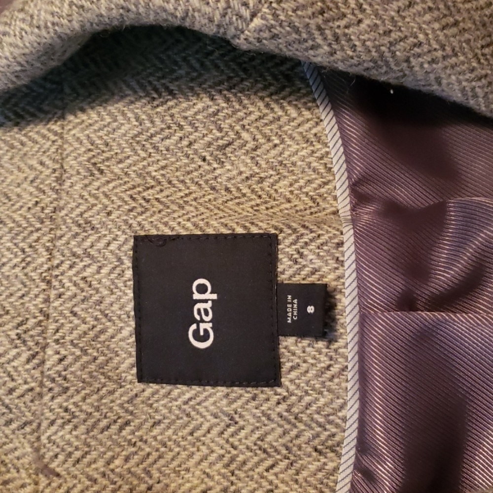 Wool Herringbone Blazer - image 3